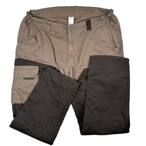 Decathlon Solognac Tapered Hunting Pants Brown Hiking Workwear Men's Size 3XL
